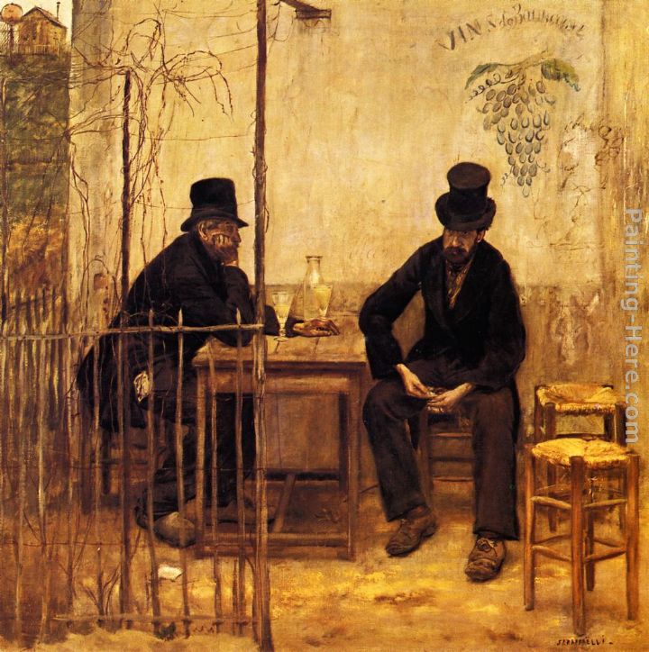 The Absinthe Drinkers painting - Jean Francois Raffaelli The Absinthe Drinkers art painting